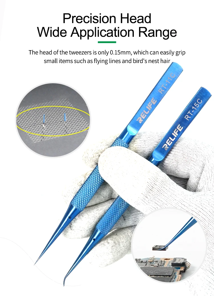

Прямой Изогнутый пинцет RELIFE Φ точный титановый сплав антимагнитный нескользящий противоударный инструмент для ремонта FlyWire