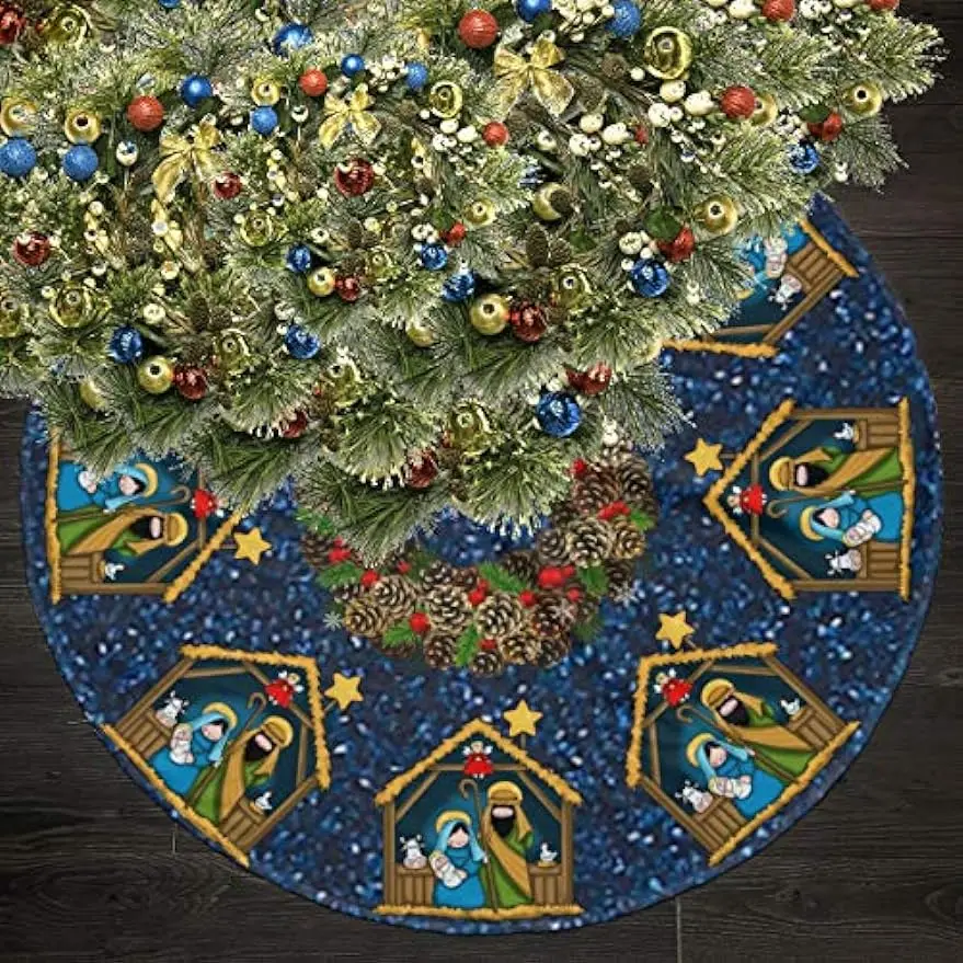 Юбка для рождественской елки 36 дюймов с принтом в виде