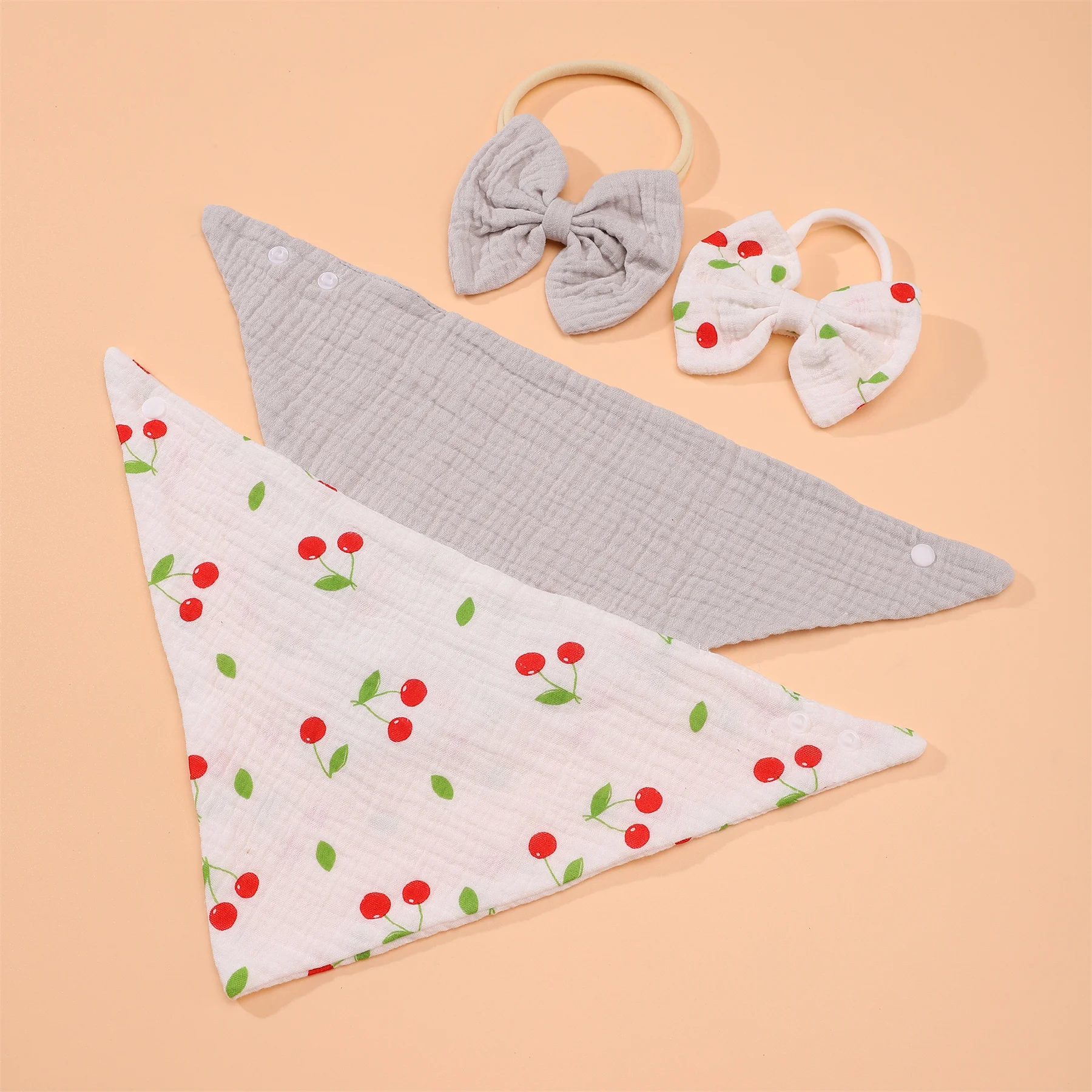 4 шт./комплект Детские хлопковые банданы-нагрудники