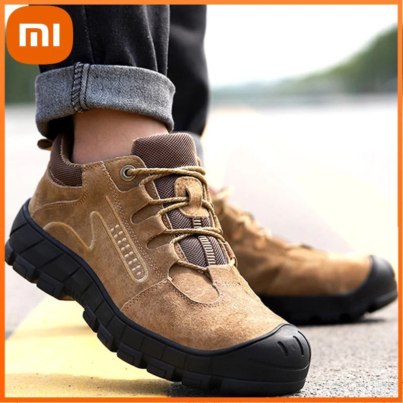 

Xiaomi Indestructible Work Shoes Men Steel Toe Shoes Safety Boots Work Sneakers Male Puncture-Proof Security Welder Shoes