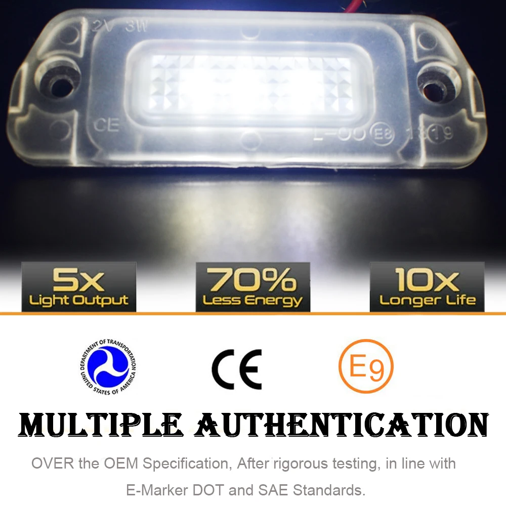 Фото 2x подсветка для Benz R-Class W251 V251 X164 W164 ML63 AMG ML280 GL320 GL350 GL550 R63 AMG R280 подсветка номера подсветка номер фонари подсветки номера w164 №3