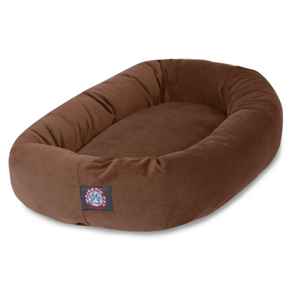 

Suede Bagel Pet Bed for Dogs, Rust, Large,Pet Supplies, Cat and Dog Nest Mat, Soft and Comfortable, Simple and Modern