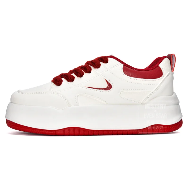 Thick sole heightened small white shoes women 2023 new sports casual shoes big toe versatile board shoes