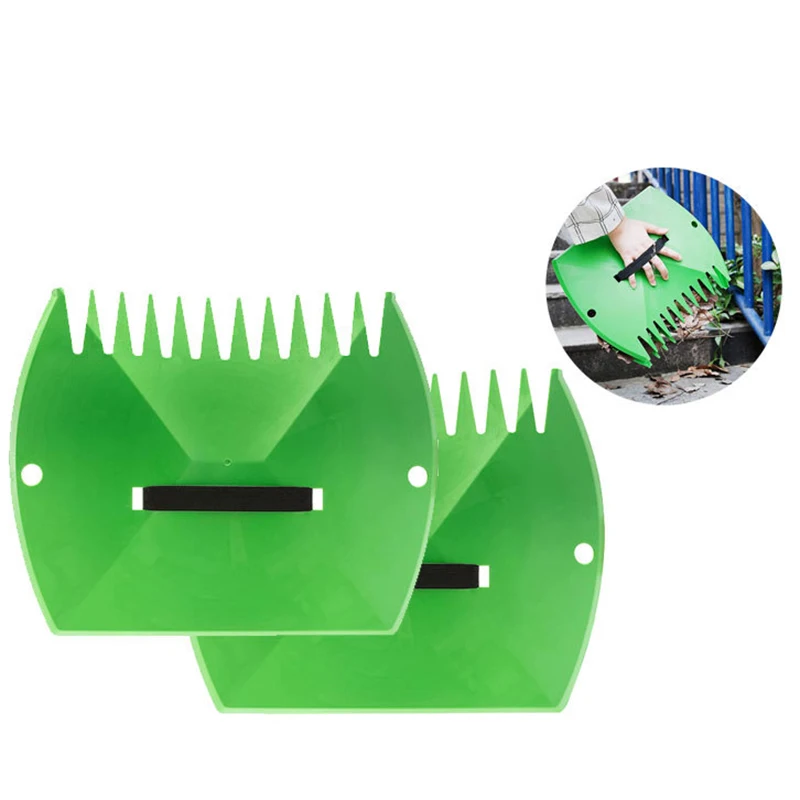 

Pair of Scoops of Gardening Blade Hand Rakes for Lawn and Garden Cleaning Hogard