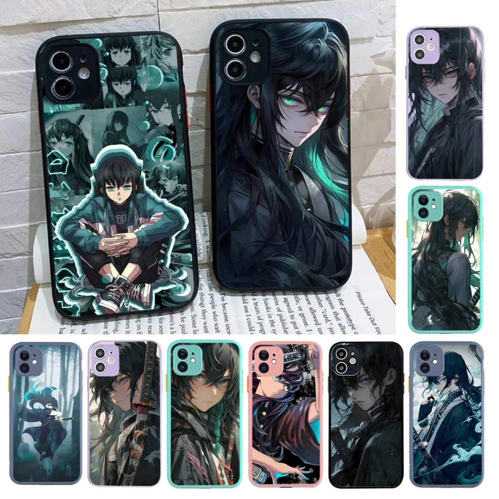 Прозрачный матовый чехол Muichiro Tokito для iPhone 14 11 12 13 Mini Pro Max 8 7 Plus X XR XS MAX