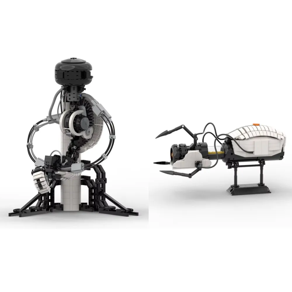MOC Высокотехнологичные портальные строительные блоки GLaDOS модель portaled Gun