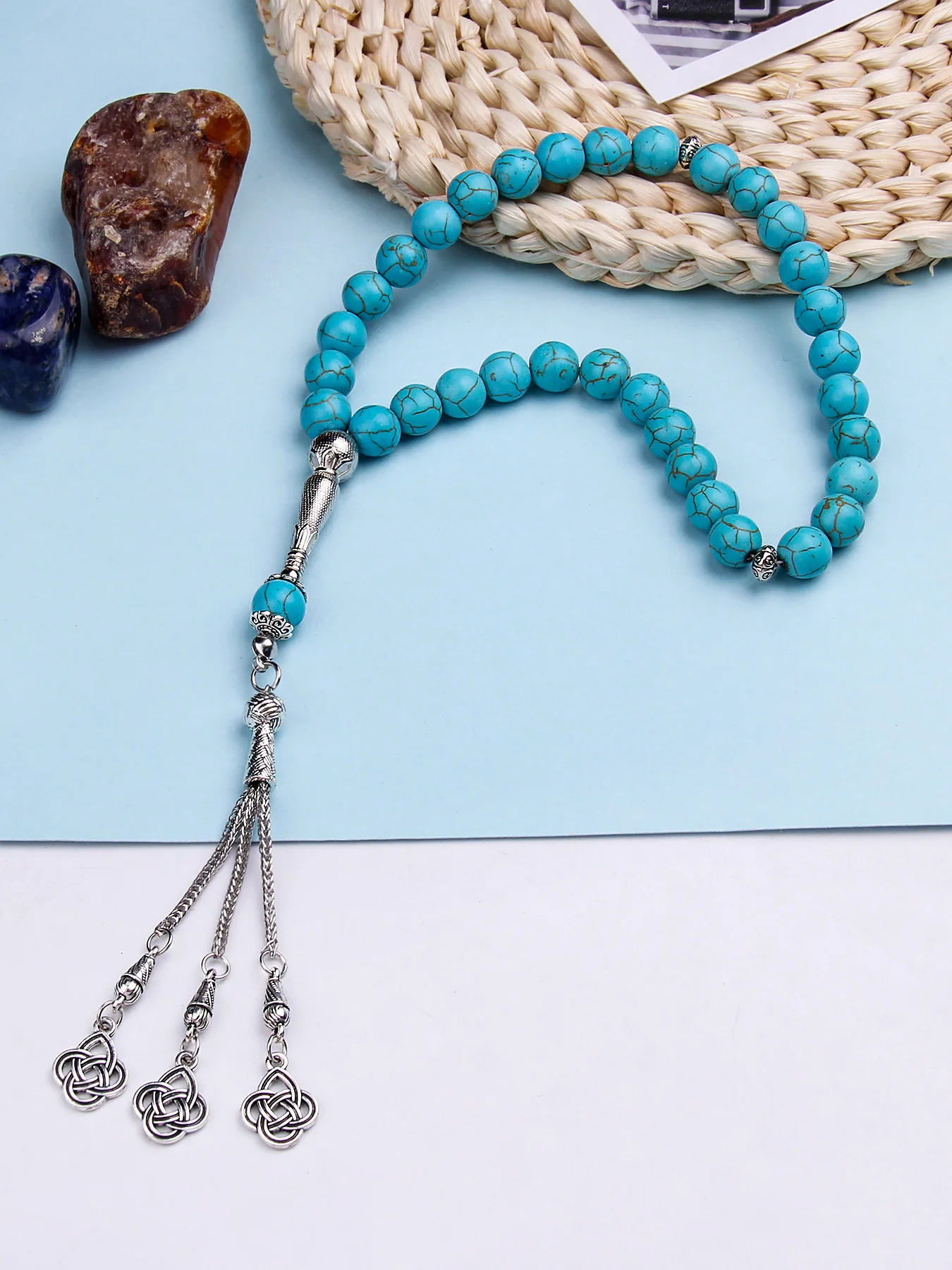 Мусульманский браслет с розам из стрейчевых бусин для мужчин и женщин лечебный