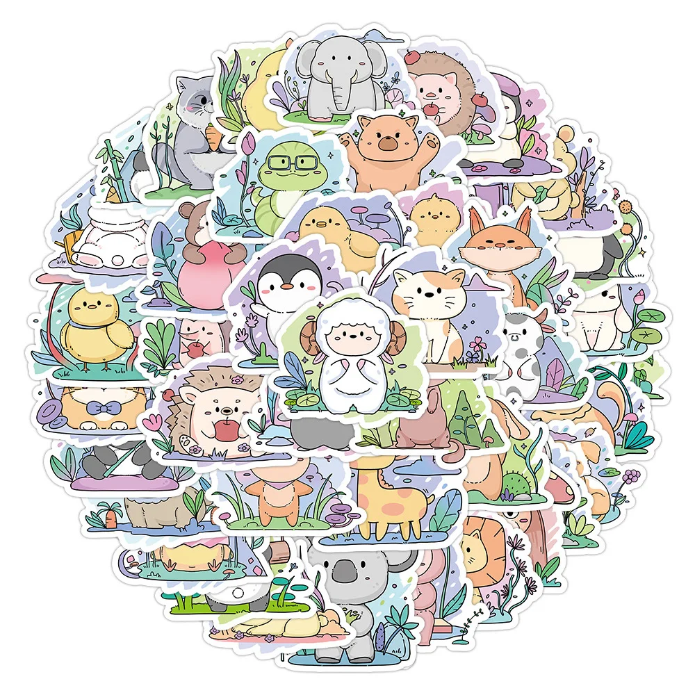 

10/30/50pcs Cute Cattoon Animal Graffiti Stickers Decals Notebook Laptop Phone Suitcase Album Diary Decoration Sticker Kids Toy