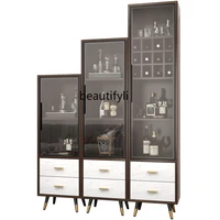 cxh light luxury high end modern minimalist living room wall glass cabinet tv sideboard wine rack