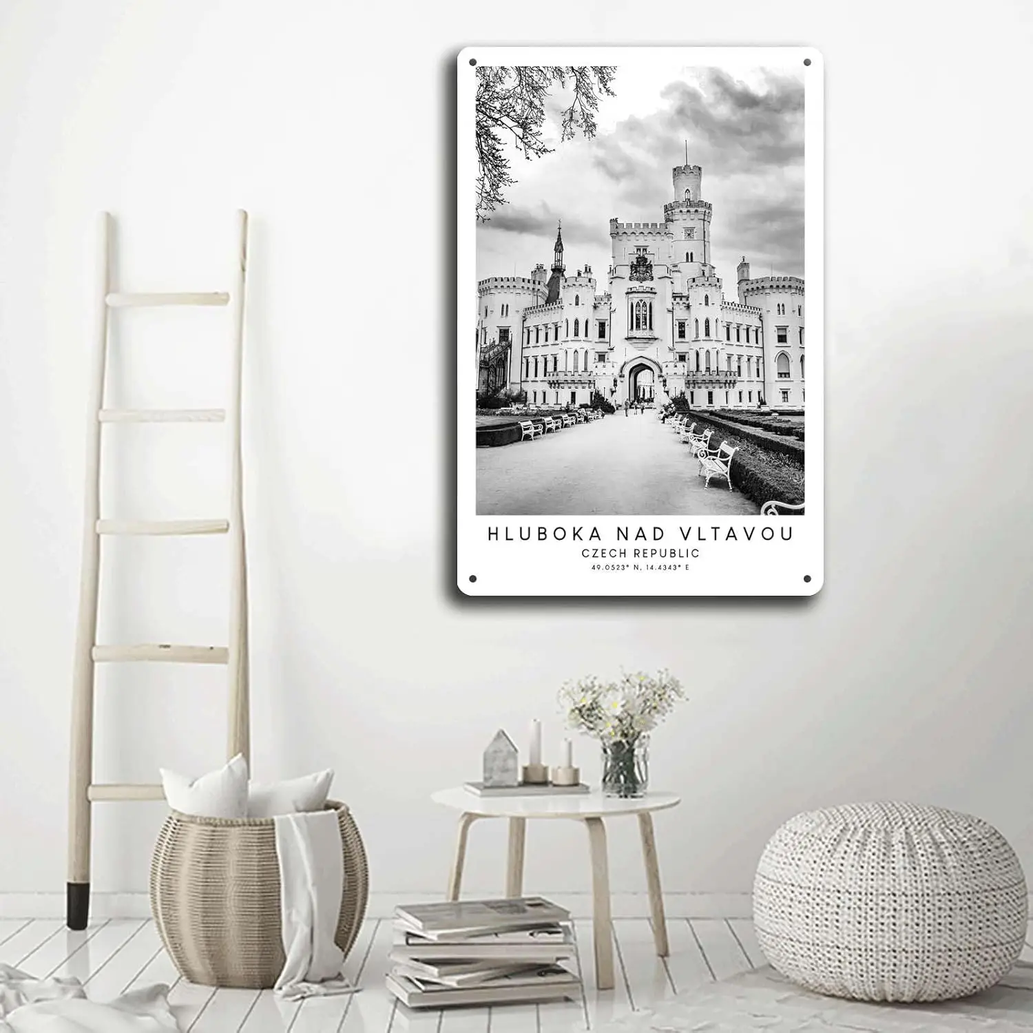 Металлические алюминиевые знаки Hluboka Nad Vltava Travel подходит для дома кафе офиса