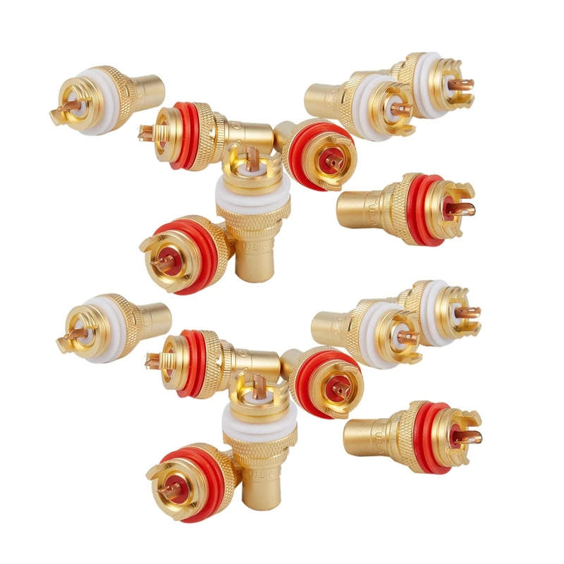 

16 X CMC Gold Plated RCA Phono CHASSIS SOCKETS Female Professional AMP HIFI RCA Socket Gold Plated Lotus Female Seat