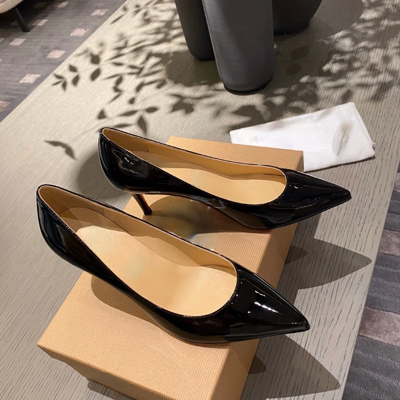 Pointed Toe Thin Heel High Heel Women's Shoes Single Shoe Wedding Shoes