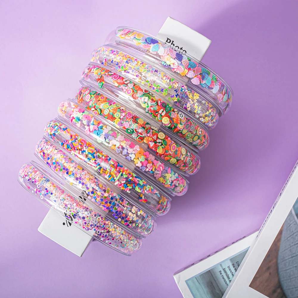 

Fashion Transparent Quicksand Headbands for Children Kids Glitter Sequin Teeth Girls Hairbands Bezel Hair Hoops Hair Accessories