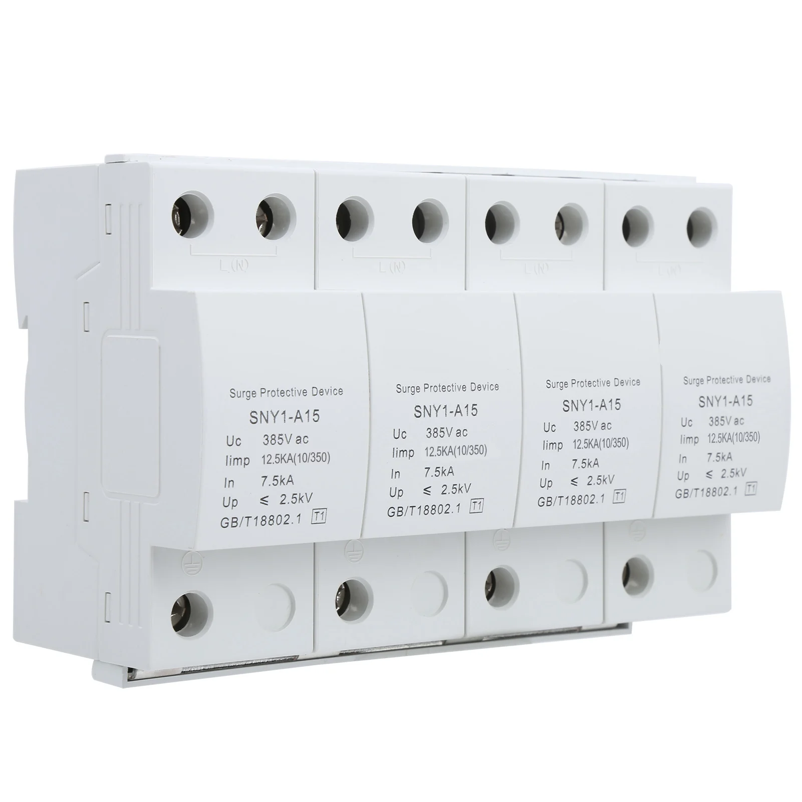 4P Сетевой фильтр разрядник AntiThunder защиты выключатель бытовой 385VAC(15KA)