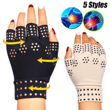 1Pair Magnetic Gloves Arthritis Therapy Gloves Men Women Arthritis Joint Pain Treat Fingerless Glove Rheumatoid Hand Pain Relief