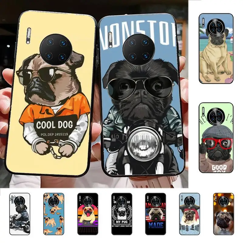 

Cool Pug Dog Phone Case for Huawei Mate 20 10 9 40 30 lite pro X Nova 2 3i 7se