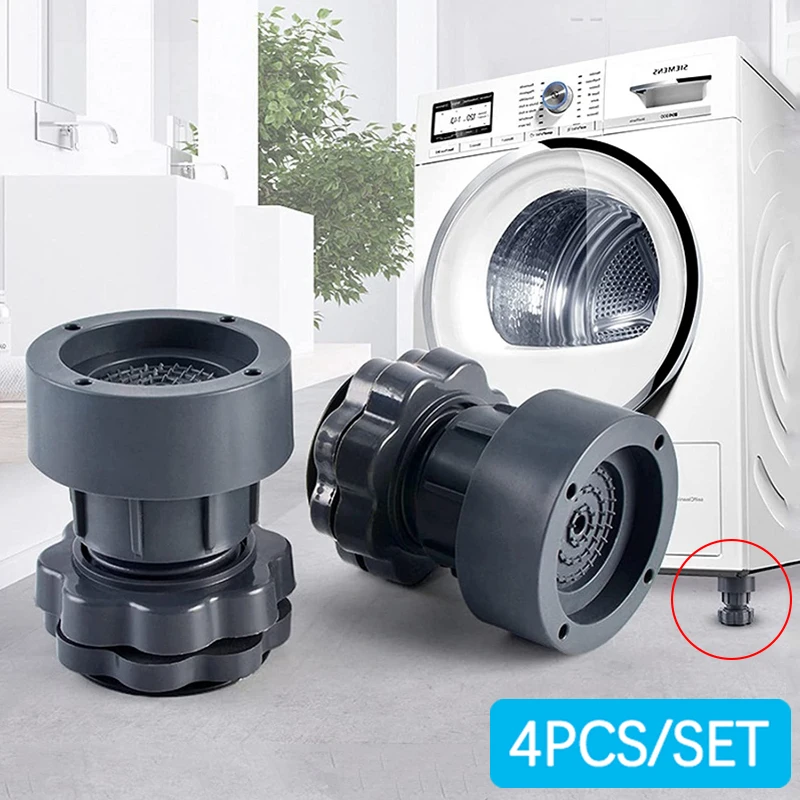 

4 шт./компл. Регулируемая подставка для ножек с повышенной устойчивостью, Антивибрационная подставка для стиральной машины, стола, шкафа, бе...