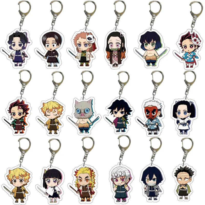 

Anime Demon Slayer Tanjirou Nezuko Zenitsu Inosuke Mitsuri Kyoujurou Shinobu Giyuu Tengen Obanai Aoi Acrylic keychain P12