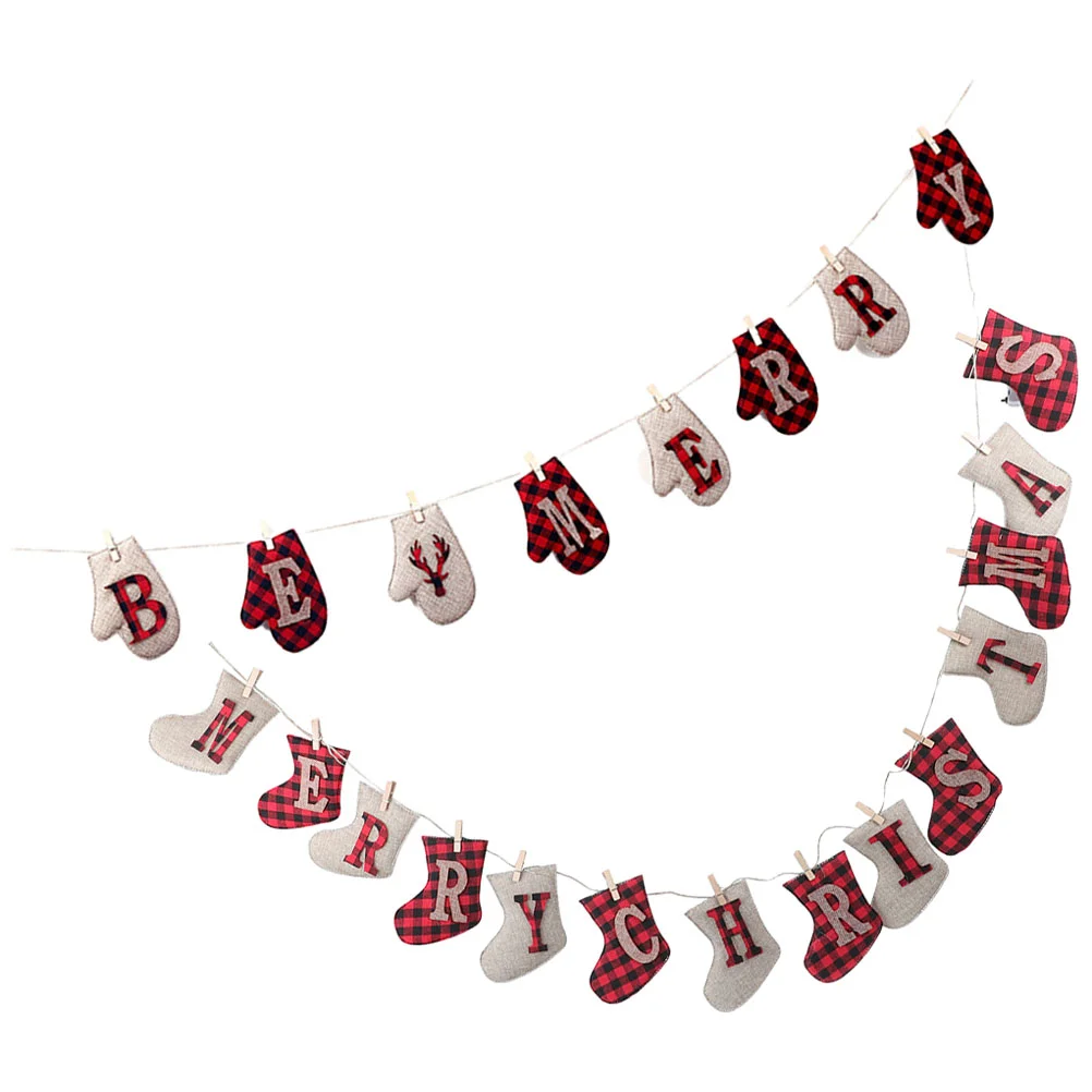 

2 Pcs Outdoor Christmas Decorations Banner / For Trees Ornament Rope Chritmas