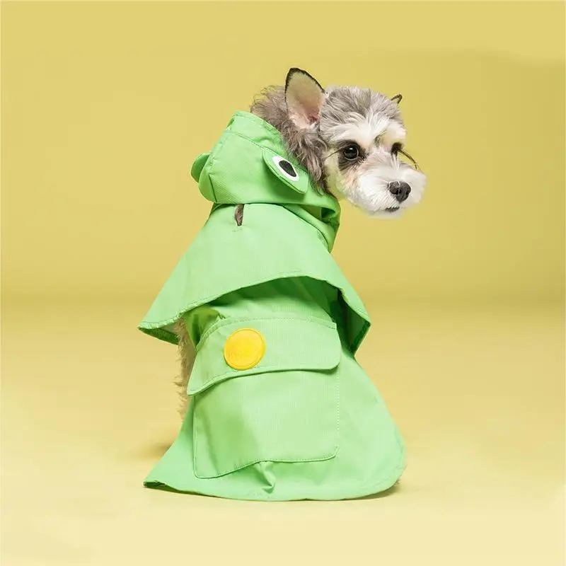 

S-3XL Pets Dog Clothes Hooded Pet Raincoats Strip Dogs Rain Coat Waterproof Jackets Outdoor Breathable Clothes For Puppies