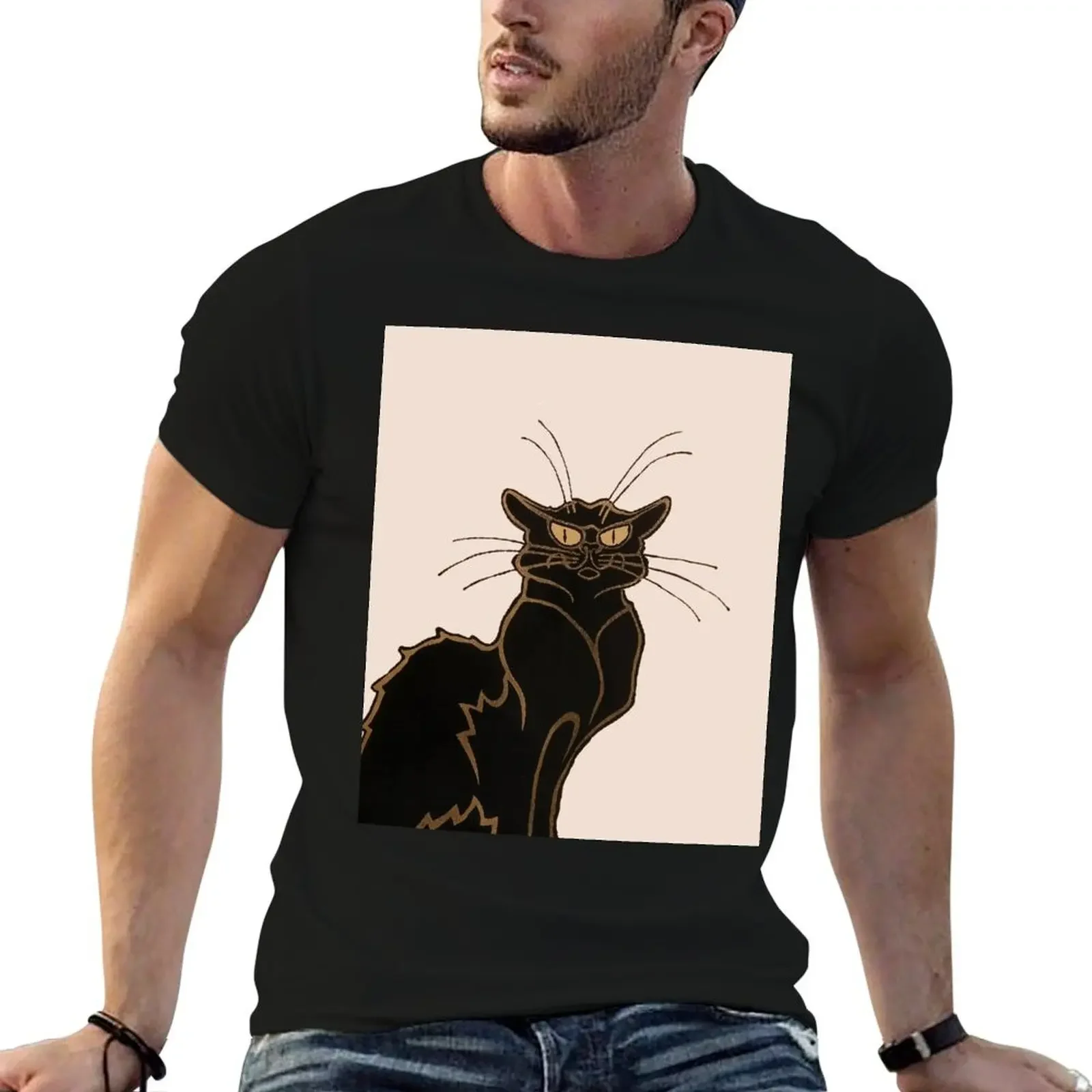 Футболка Steinlen-Son the Black Cat Tour мужская футболка на заказ мужские рубашки с рисунком