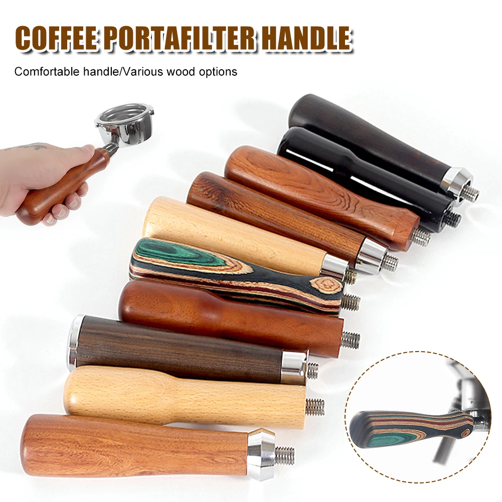 

M10 Coffee Portafilter Handle Solid Wooden Handle For Filter Holder Espresso Coffee Cafe Machine Cafe Barista Tools Accessories