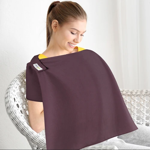 Burgundy color breastfeeding apron