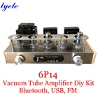 Вакуумный трубчатый усилитель Lyele Audio 6p14, комплект сделай сам, Hi-Fi усилитель звука класса А, измеритель УФ, Bluetooth 5,0, Usb-плеер, домашний усилитель 3,5 Вт * 2