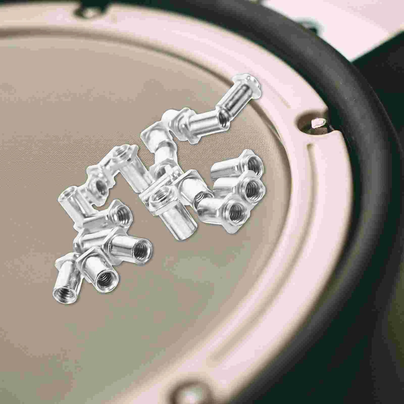 20 Pcs Drum Swivel Nut Floor Accessory Tom Lug Nuts Electric Guitar Spare Part Parts Iron