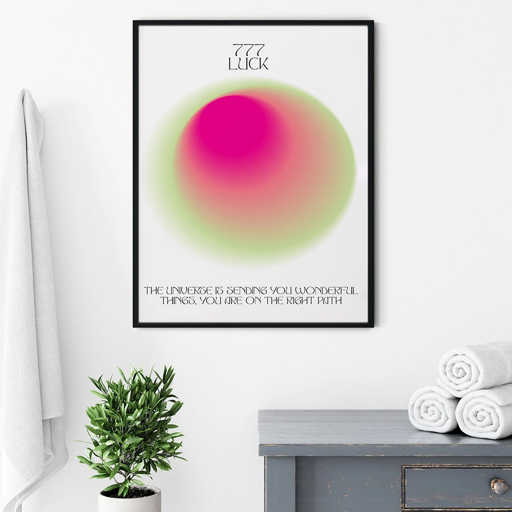 Постер Aura Energy с надписью Закон аттракционов Художественная печать абстрактная