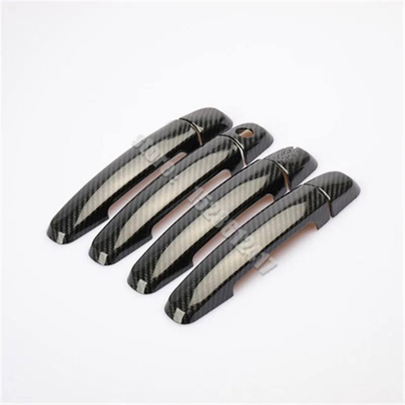 

Car styling for Suzuki Vitara S-Cross Carbon fiber pattern ABS Chrome Door handle Protective covering Cover Trim