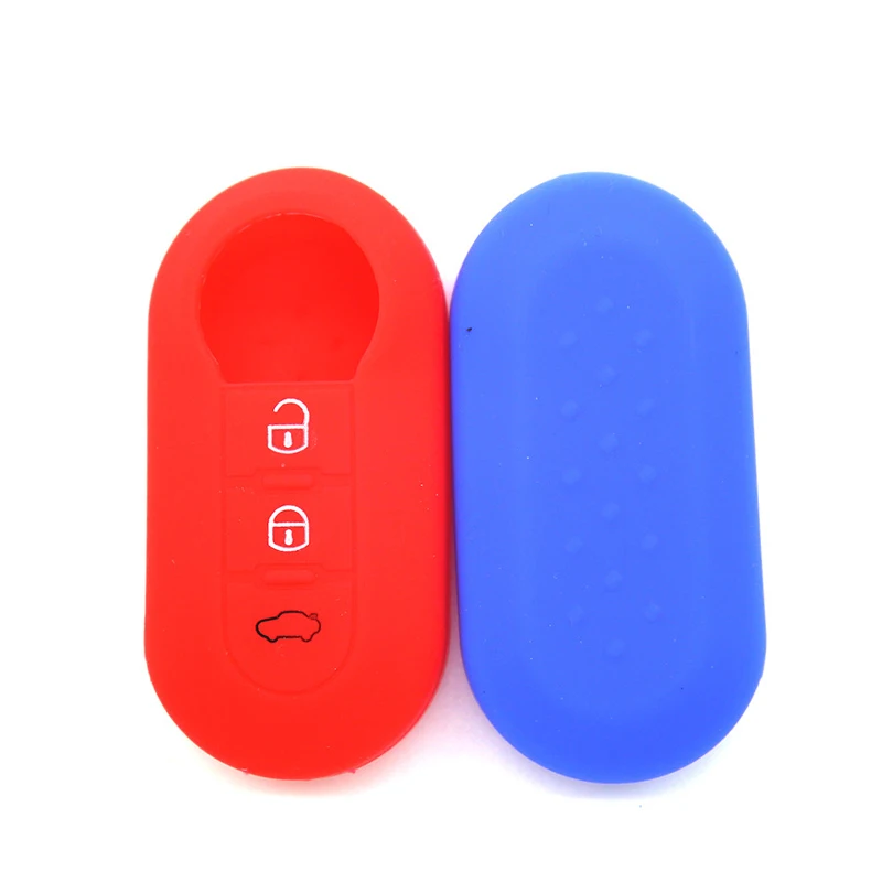 Чехол для автомобильного ключа силиконовый чехол FIAT 500 Panda Punto Bravo Lancia Ypsilon Delta Musa Nera