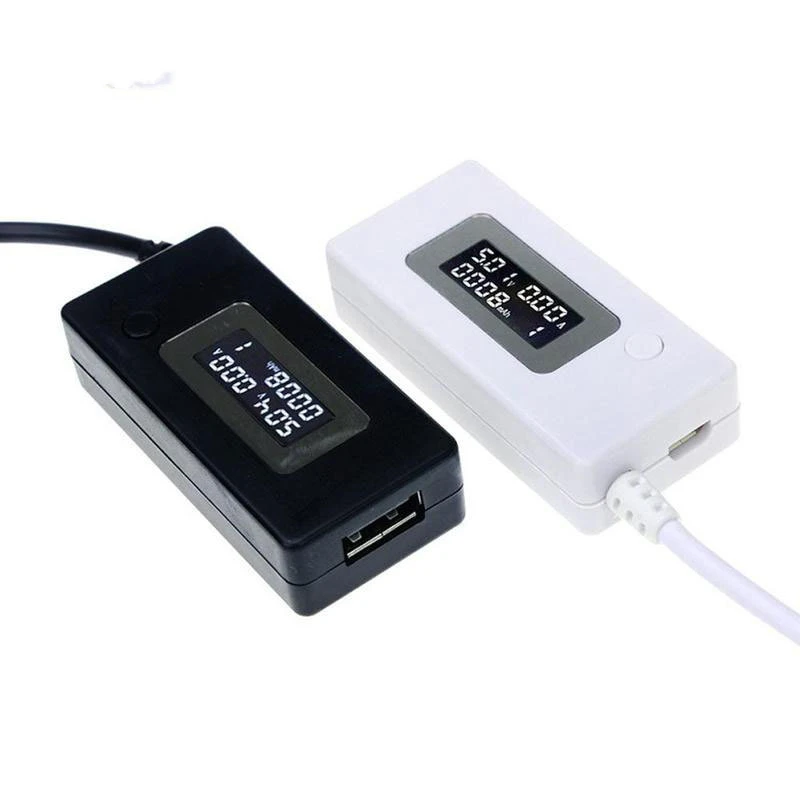 

LCD USB Charger Battery Capacity Voltage Current Tester Meter Detector Monitor Voltmeter Ammeter Load Resistor 2A/1A Switch