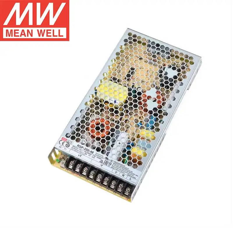 RSP-200-48 48 В 4 2 А 201 6 Вт MeanWELL с одним выходом и функцией PFC импульсный источник питания