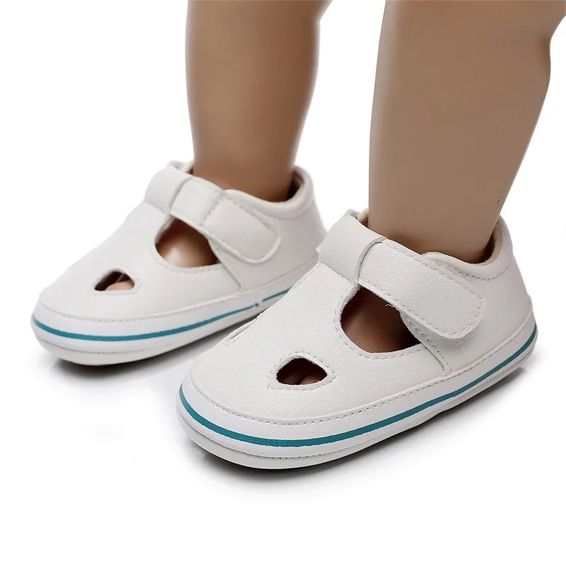 

Сандалии из ПУ кожи для маленьких мальчиков и девочек, легкие Нескользящие босоножки, воздухопроницаемая летняя обувь для повседневного комфорта