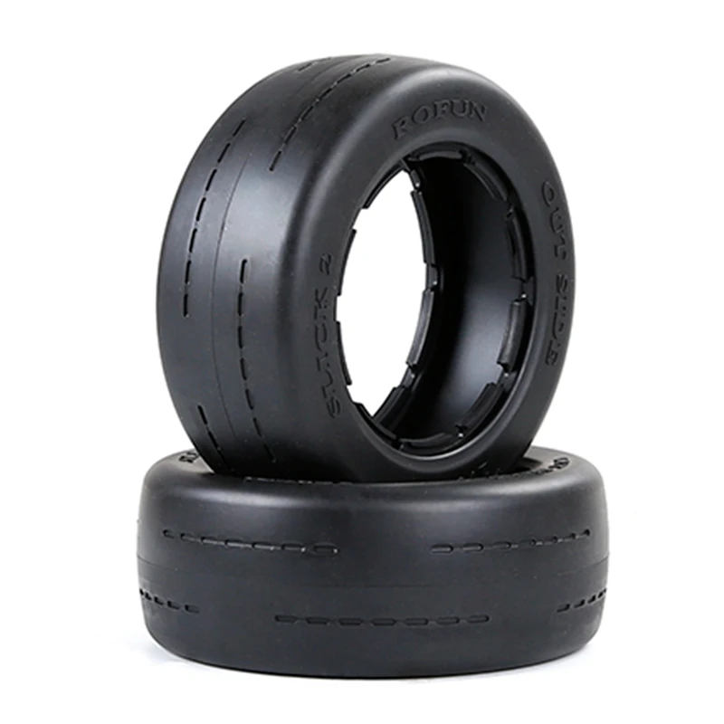 

New Front OR Rear Bald Tires Skin Set For 1/5 HPI ROVAN ROFUN KM BAJA 5B Rc Car Toys Parts