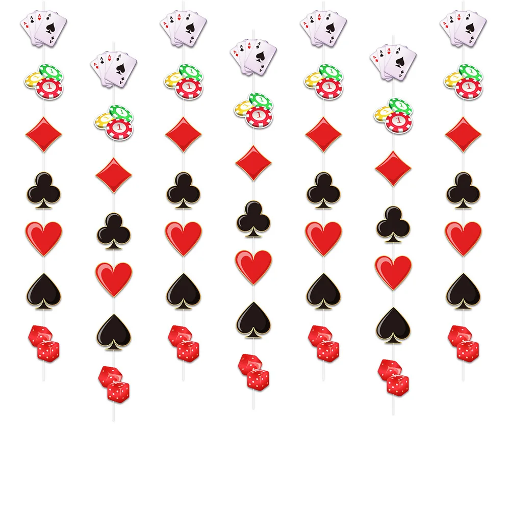6 шт. украшения для тематической вечеринки в казино подвесные гирлянды подвесной