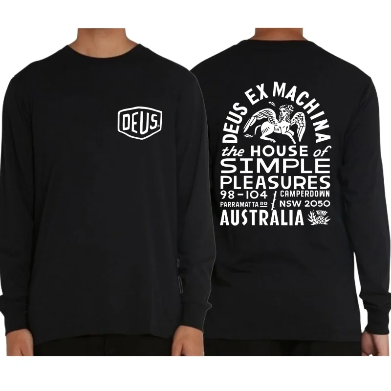 Весенне-осенняя сезонная футболка с длинными рукавами DEUS EX MACHINA мужская