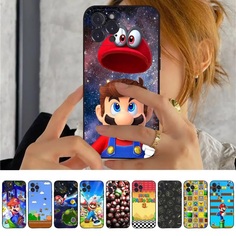 

BANDAI Super Mario Bros Phone Case for iPhone 11 12 13 mini pro XS MAX 8 7 6 6S Plus X 5S SE 2020 XR cover