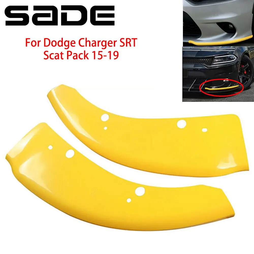 Lip Splitter Protector Spoiler Diffuser Guard Cover For Dodge Charger Srt Scat Pack 15-19