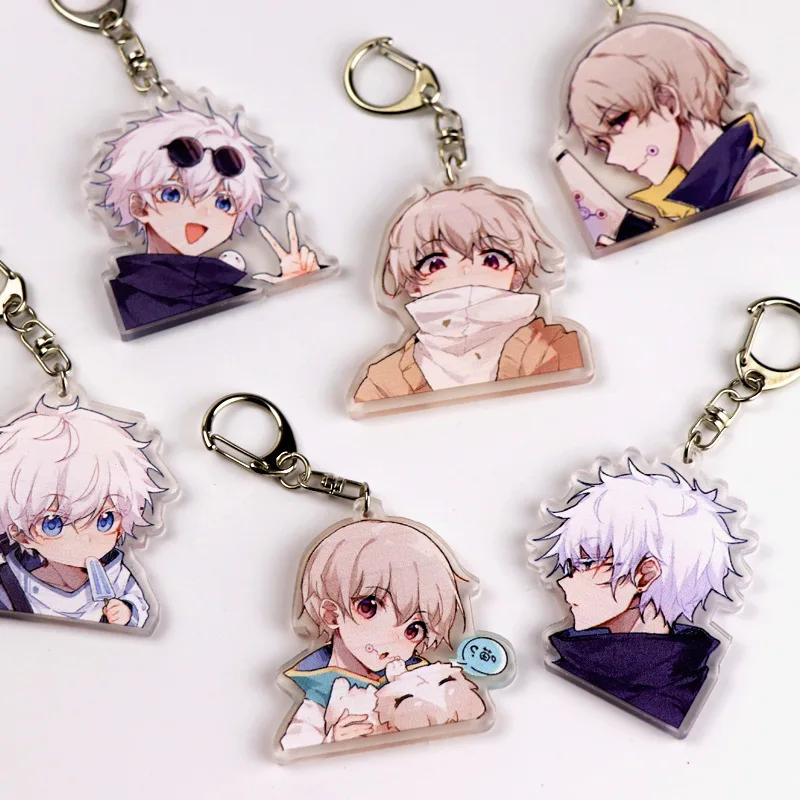 

Новинка, брелок для ключей в стиле аниме, ююютсу, Хайсен, годжо, Сатору, аксессуары для подростков