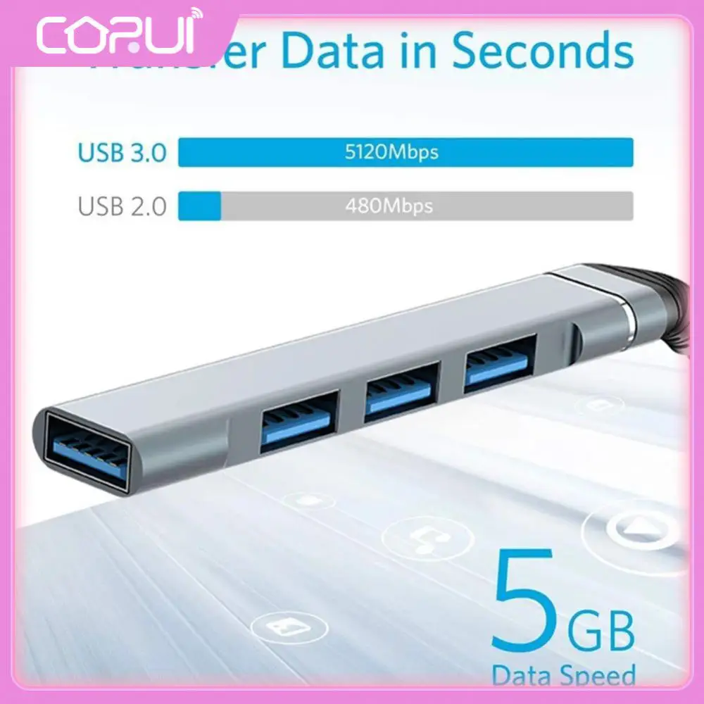 

Small 5gpbs Hub Splitter Usb 3.0 Type-c Hub High Speed Laptop Converter Ethernet Adapter Type C Hub Computer Accessories 5gpbs