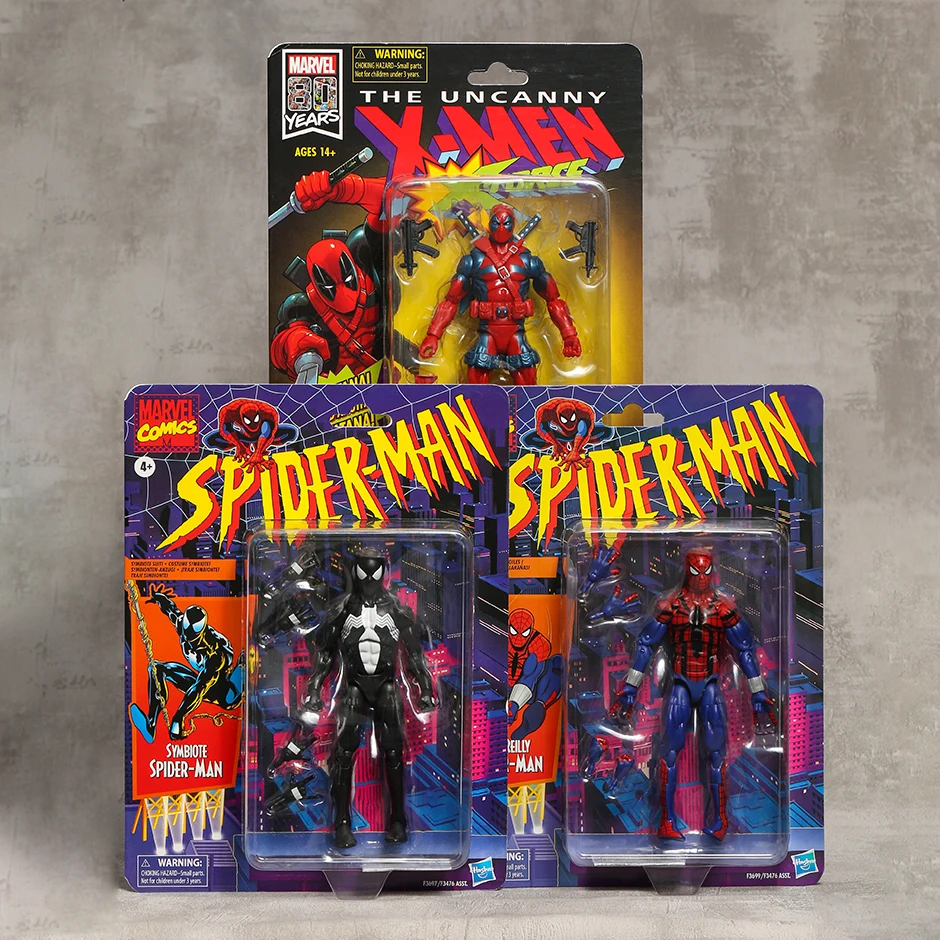 

Marvel X-MEN Deadpool Symbiote Ben Reilly Spiderman Action Figure Collection Model BJD Gift Toys