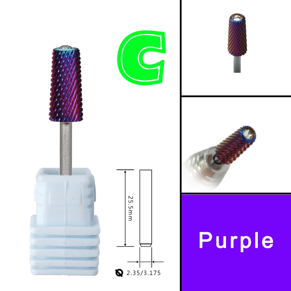 NAILTOOLS 6.6 Безопасный большой алмазный кристалл трапециевидный конический цилиндр