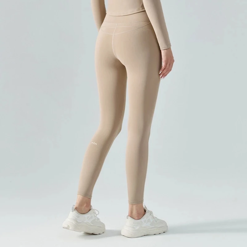 

Теплые Зимние флисовые Колготки с логотипом AI, штаны для йоги с высокой талией, женские колготки, спортивная одежда для фитнеса