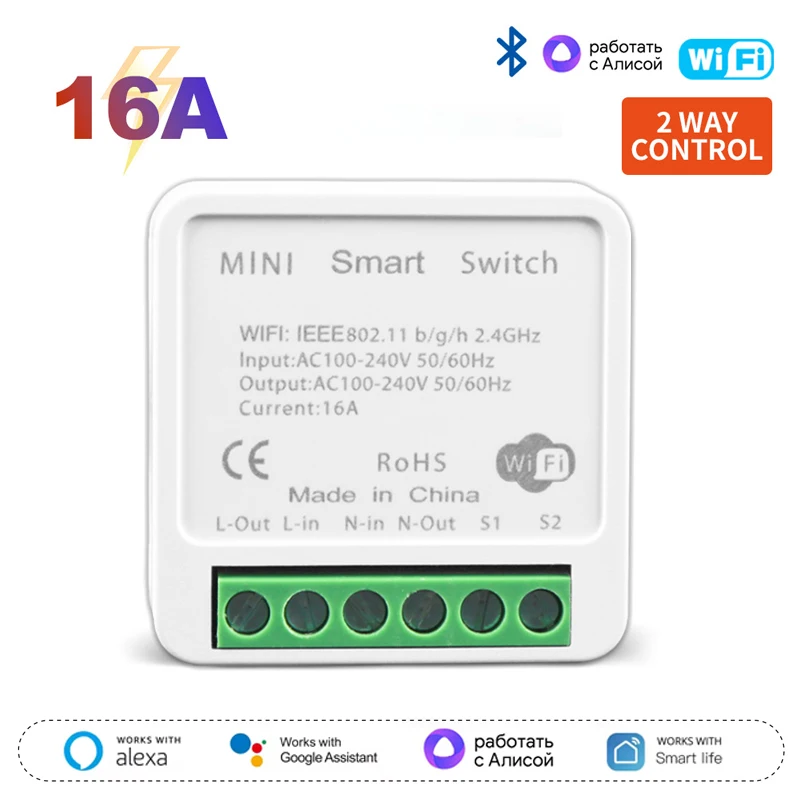 

Centechia Wi-Fi умный выключатель 16A
