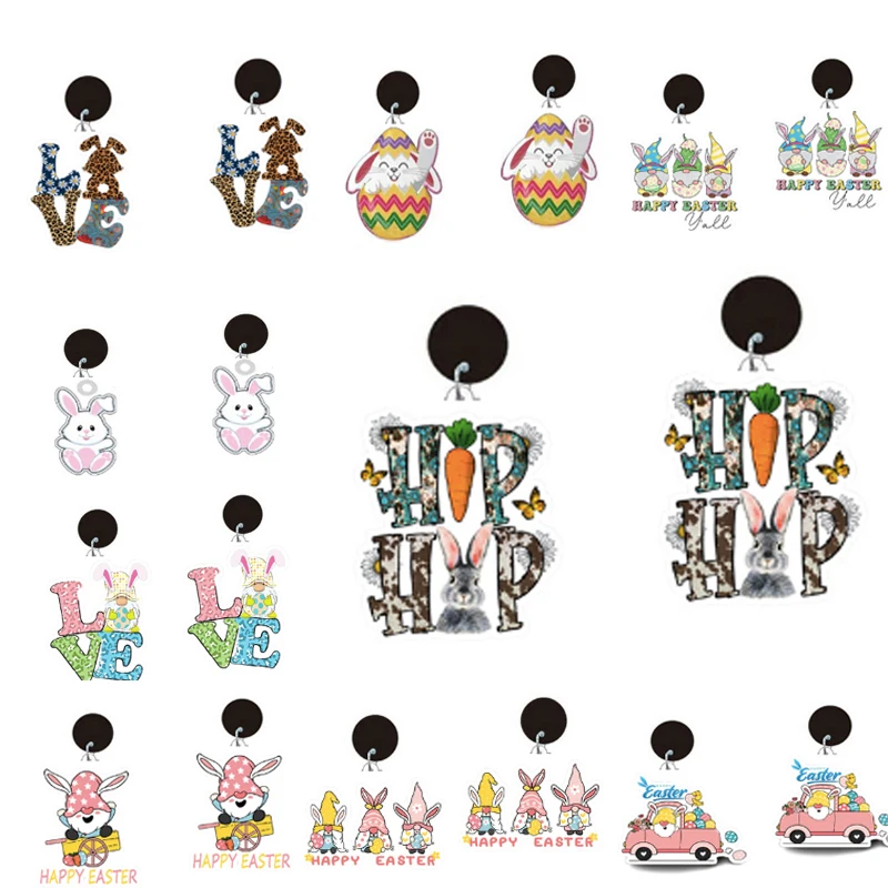 

2023 Easter Rabbit Acrylic Earring For Women Cute Animals Egg Rabbit Dangle Earrings Jewelry Earring For Women Easter Gift