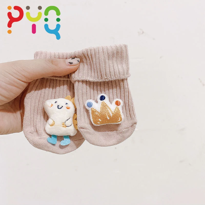 

PYQ Baby Socks 2023 New Spring Summer Newborn Baby Cartoon Non Slip Mid Tube Socks For Babies Cute Toddler Floor Socks 0-8 Month