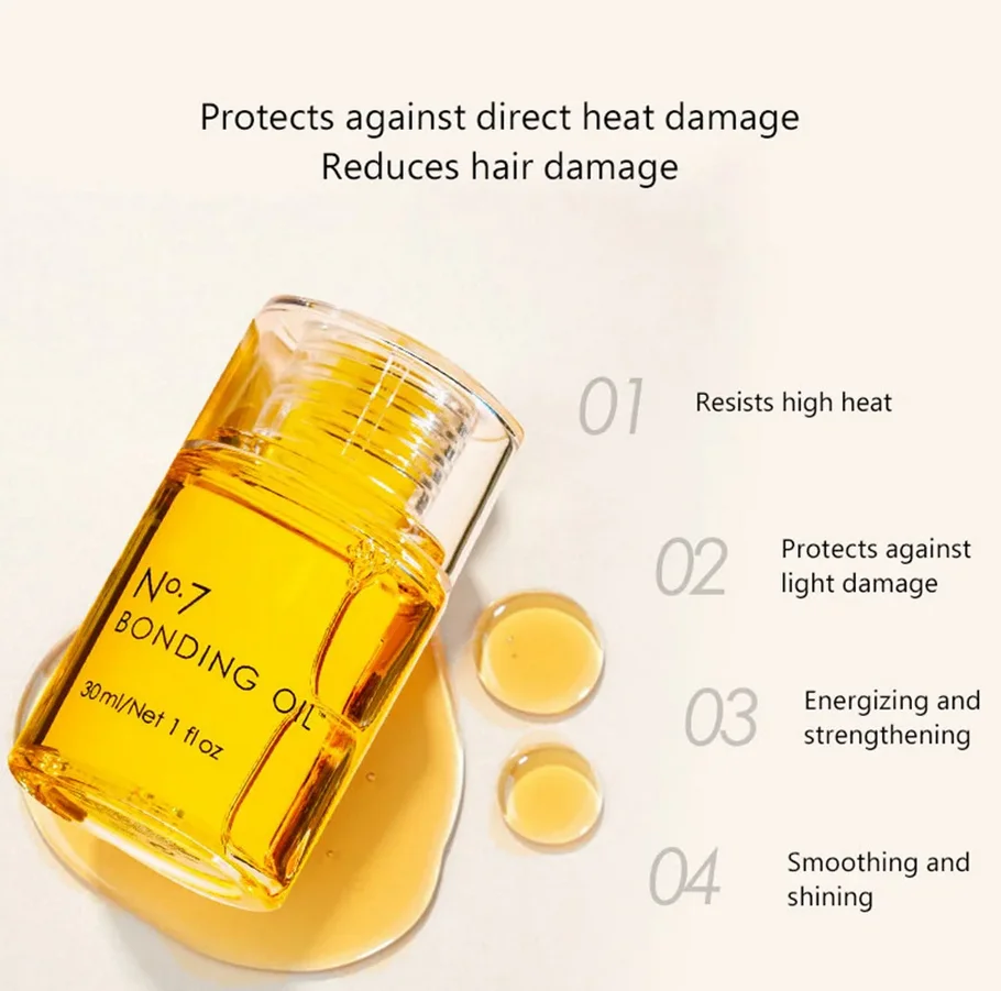 

NO.7 Hair Care Essential Oils Anti Hair Loss Repair Damaged Soft Anti-high Temperature Bonding Oil Hair Product 30ml