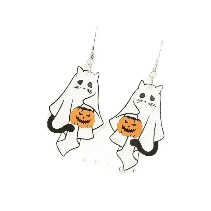 1 пара, серьги-гвоздики в виде кота | AliExpress